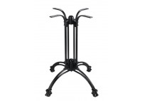 ΒΑΣΗ ΤΡΑΠΕΖΙΟΥ 4-ΝΥΧΗ ΑΛΟΥΜΙΝΙΟΥ ΜΑΥΡΗ ΜΕ ΡΕΓΟΥΛΑΤΟΡΟΥΣ