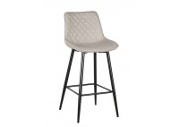 ΣΚΑΜΠΩ BAR ΜΕΤΑΛΛΙΚΟ ΜΑΥΡΟ - ΥΦΑΣΜΑ BEIGE