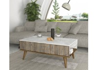 ΤΡΑΠΕΖΑΚΙ ΣΑΛΟΝΙΟΥ ΑΠΟΧΡΩΣΗ ΛΕΥΚΟ ΜΑΡΜΑΡΟ - ΚΑΡΥΔΙ