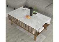 ΤΡΑΠΕΖΑΚΙ ΣΑΛΟΝΙΟΥ ΑΠΟΧΡΩΣΗ ΛΕΥΚΟ ΜΑΡΜΑΡΟ - ΚΑΡΥΔΙ