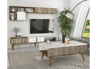 ΤΡΑΠΕΖΑΚΙ ΣΑΛΟΝΙΟΥ ΑΠΟΧΡΩΣΗ ΛΕΥΚΟ ΜΑΡΜΑΡΟ - ΚΑΡΥΔΙ