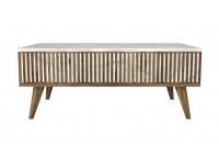 ΤΡΑΠΕΖΑΚΙ ΣΑΛΟΝΙΟΥ ΑΠΟΧΡΩΣΗ ΛΕΥΚΟ ΜΑΡΜΑΡΟ - ΚΑΡΥΔΙ