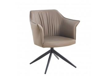 ΠΟΛΥΘΡΟΝΑ ΠΕΡΙΣΤΡΕΦΟΜΕΝΗ ΜΕΤΑΛΛΙΚΗ ΜΑΥΡΗ - ΔΕΡΜΑΤΙΝΗ CAPPUCCINO PU