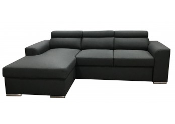 ΚΑΝΑΠΕΣ ΚΡΕΒΑΤΙ ΓΩΝΙΑ ΑΡΙΣΤΕΡΗ ΜΕ ΑΠΟΘΗΚΕΥΤΙΚΟ ΧΩΡΟ ΥΦΑΣΜΑ ΓΚΡΙ