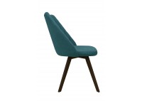 ΚΑΡΕΚΛΑ ΞΥΛΙΝΗ ΟΞΙΑ WENGE ΜΕ ΥΦΑΣΜΑ TEAL