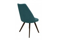 ΚΑΡΕΚΛΑ ΞΥΛΙΝΗ ΟΞΙΑ WENGE ΜΕ ΥΦΑΣΜΑ TEAL
