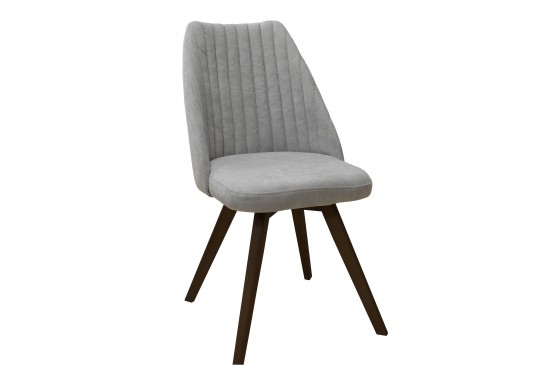 ΚΑΡΕΚΛΑ ΞΥΛΙΝΗ ΟΞΙΑ WENGE ΜΕ ΥΦΑΣΜΑ ΓΚΡΙ