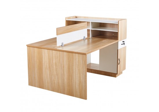 ΓΡΑΦΕΙΟ - ΣΤΑΘΜΟΣ ΕΡΓΑΣΙΑΣ 2 ΘΕΣΕΩΝ SONOMA - ΑΣΠΡΟ