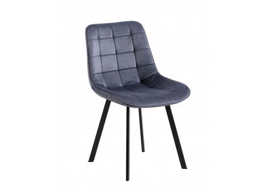 ΚΑΡΕΚΛΑ ΜΕΤΑΛΛΙΚΗ ΜΑΥΡΗ - ΥΦΑΣΜΑ VELURE ΣΚΟΥΡΟ ΓΚΡΙ