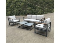 ΣΑΛΟΝΙ ΣΕΤ ΜΕΤΑΛΛΙΚΟ ΑΝΘΡΑΚΙ ΜΕ ΜΑΞΙΛΑΡΙΑ ΓΚΡΙ