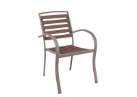 ΤΡΑΠΕΖΙ ΜΕΤΑΛΛΙΚΟ SAND BEIGE ΣΕΤ ΜΕ 4 ΠΟΛΥΘΡΟΝΕΣ