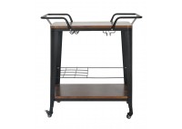 TROLEY BAR ΜΕΤΑΛΛΙΚΟ ΜΑΥΡΟ - MDF ΚΑΡΥΔΙ