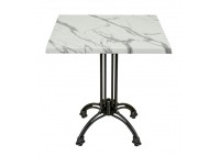 ΤΡΑΠΕΖΙ ΑΛΟΥΜΙΝΙΟΥ ΜΑΥΡΟ ΜΕ ΕΠΙΦΑΝΕΙΑ WERZALIT ΑΠΟΧΡΩΣΗ ΜΑΡΜΑΡΟ CARRARA