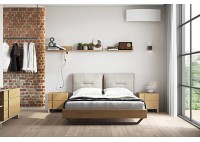 ΚΡΕΒΑΤΙ ΔΙΠΛΟ LIGHT OAK ΓΙΑ ΣΤΡΩΜΑ 160Χ200