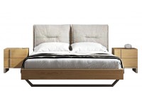 ΚΡΕΒΑΤΙ ΔΙΠΛΟ LIGHT OAK ΓΙΑ ΣΤΡΩΜΑ 160Χ200