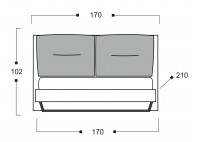 ΚΡΕΒΑΤΙ ΔΙΠΛΟ LIGHT OAK ΓΙΑ ΣΤΡΩΜΑ 160Χ200
