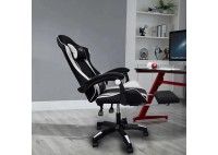 ΠΟΛΥΘΡΟΝΑ ΓΡΑΦΕΙΟΥ GAMING ΔΕΡΜΑΤΙΝΗ ΜΑΥΡΗ - ΛΕΥΚΗ PU