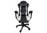 ΠΟΛΥΘΡΟΝΑ ΓΡΑΦΕΙΟΥ GAMING ΔΕΡΜΑΤΙΝΗ ΜΑΥΡΗ - ΛΕΥΚΗ PU