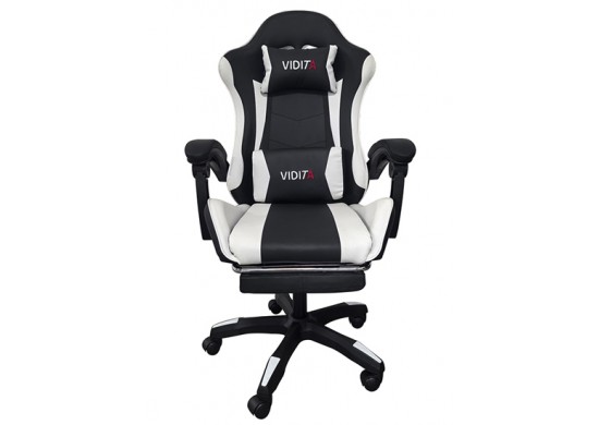 ΠΟΛΥΘΡΟΝΑ ΓΡΑΦΕΙΟΥ GAMING ΔΕΡΜΑΤΙΝΗ ΜΑΥΡΗ - ΛΕΥΚΗ PU