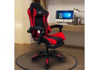 ΠΟΛΥΘΡΟΝΑ ΓΡΑΦΕΙΟΥ GAMING ΔΕΡΜΑΤΙΝΗ ΜΑΥΡΗ - ΚΟΚΚΙΝΗ PU