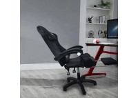 ΠΟΛΥΘΡΟΝΑ ΓΡΑΦΕΙΟΥ GAMING ΔΕΡΜΑΤΙΝΗ ΜΑΥΡΗ PU