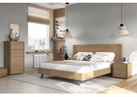 ΚΡΕΒΑΤΙ ΔΙΠΛΟ HONEY PALE OAK