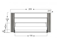 ΚΡΕΒΑΤΙ ΔΙΠΛΟ NATURAL OAK