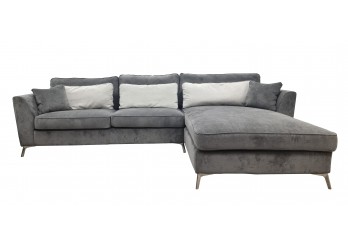 ΚΑΝΑΠΕΣ ΓΩΝΙΑ ΔΕΞΙΑ ΥΦΑΣΜΑ ΣΚΟΥΡΟ ΓΚΡΙ