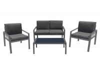 ΣΑΛΟΝΙ ΣΕΤ ΜΕΤΑΛΛΙΚΟ ΑΝΘΡΑΚΙ ΜΕ ΜΑΞΙΛΑΡΙΑ ΓΚΡΙ