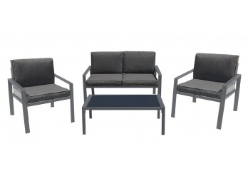 ΣΑΛΟΝΙ ΣΕΤ ΜΕΤΑΛΛΙΚΟ ΑΝΘΡΑΚΙ ΜΕ ΜΑΞΙΛΑΡΙΑ ΓΚΡΙ