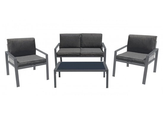 ΣΑΛΟΝΙ ΣΕΤ ΜΕΤΑΛΛΙΚΟ ΑΝΘΡΑΚΙ ΜΕ ΜΑΞΙΛΑΡΙΑ ΓΚΡΙ