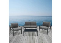 ΣΑΛΟΝΙ ΣΕΤ ΜΕΤΑΛΛΙΚΟ ΑΝΘΡΑΚΙ ΜΕ ΜΑΞΙΛΑΡΙΑ ΓΚΡΙ