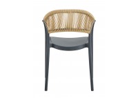 ΠΟΛΥΘΡΟΝΑ ΑΝΘΡΑΚΙ ΡΡ - UV - ROPE WICKER ΦΥΣΙΚΟ