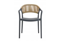 ΠΟΛΥΘΡΟΝΑ ΑΝΘΡΑΚΙ ΡΡ - UV - ROPE WICKER ΦΥΣΙΚΟ