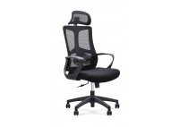 ΠΟΛΥΘΡΟΝΑ ΓΡΑΦΕΙΟΥ ΥΦΑΣΜΑ ΜΑΥΡΟ MESH