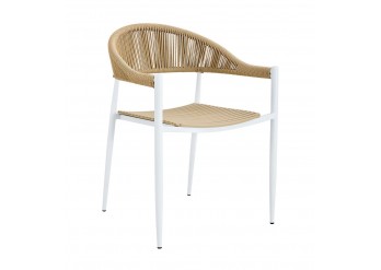 ΠΟΛΥΘΡΟΝΑ ΜΕΤΑΛΛΙΚΗ ΑΣΠΡΗ - ΜΠΕΖ ΡΡ - UV - ROPE WICKER ΜΠΕΖ