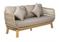 ΣΑΛΟΝΙ ΣΕΤ ΦΥΣΙΚΟ ΞΥΛΟ ΑΚΑΚΙΑ - ROPE WICKER ΜΠΕΖ