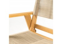 ΚΑΝΑΠΕΣ 2ΘΕΣΙΟΣ ΦΥΣΙΚΟ ΞΥΛΟ ΑΚΑΚΙΑ - ROPE WICKER ΜΠΕΖ