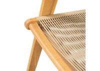 ΚΑΝΑΠΕΣ 2ΘΕΣΙΟΣ ΦΥΣΙΚΟ ΞΥΛΟ ΑΚΑΚΙΑ - ROPE WICKER ΜΠΕΖ