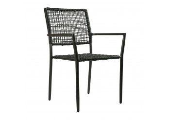 ΠΟΛΥΘΡΟΝΑ WICKER ROPE ΜΑΥΡΟ ΜΕ ΜΕΤΑΛΛΙΚΟ ΣΚΕΛΕΤΟ ΜΑΥΡΟ