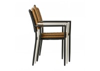 ΠΟΛΥΘΡΟΝΑ WICKER ROPE ΜΑΥΡΟ ΜΕ ΜΕΤΑΛΛΙΚΟ ΣΚΕΛΕΤΟ ΜΑΥΡΟ