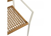 ΠΟΛΥΘΡΟΝΑ WICKER ROPE ΑΠΟΧΡΩΣΗ ΦΥΣΙΚΟ ΜΕ ΜΕΤΑΛΛΙΚΟ ΣΚΕΛΕΤΟ ΑΣΠΡΟ