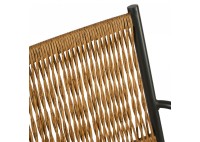 ΠΟΛΥΘΡΟΝΑ WICKER ROPE ΑΠΟΧΡΩΣΗ ΦΥΣΙΚΟ ΜΕ ΜΕΤΑΛΛΙΚΟ ΣΚΕΛΕΤΟ ΜΑΥΡΟ