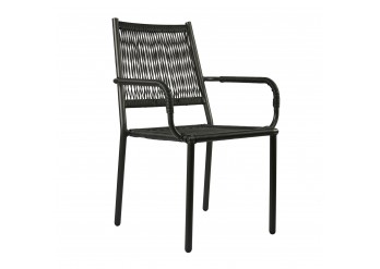 ΠΟΛΥΘΡΟΝΑ WICKER ROPE ΜΑΥΡΟ ΜΕ ΜΕΤΑΛΛΙΚΟ ΣΚΕΛΕΤΟ ΜΑΥΡΟ