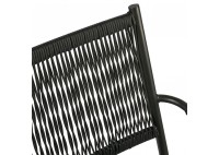 ΠΟΛΥΘΡΟΝΑ WICKER ROPE ΜΑΥΡΟ ΜΕ ΜΕΤΑΛΛΙΚΟ ΣΚΕΛΕΤΟ ΜΑΥΡΟ