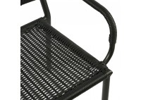 ΠΟΛΥΘΡΟΝΑ WICKER ROPE ΜΑΥΡΟ ΜΕ ΜΕΤΑΛΛΙΚΟ ΣΚΕΛΕΤΟ ΜΑΥΡΟ