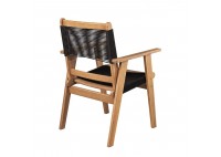 ΠΟΛΥΘΡΟΝΑ ΦΥΣΙΚΟ ΞΥΛΟ ΑΚΑΚΙΑ - ROPE WICKER ΜΑΥΡΟ