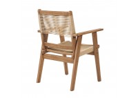 ΠΟΛΥΘΡΟΝΑ ΦΥΣΙΚΟ ΞΥΛΟ ΑΚΑΚΙΑ - ROPE WICKER ΜΠΕΖ