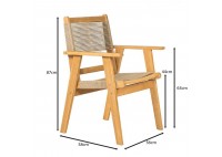 ΠΟΛΥΘΡΟΝΑ ΦΥΣΙΚΟ ΞΥΛΟ ΑΚΑΚΙΑ - ROPE WICKER ΜΠΕΖ