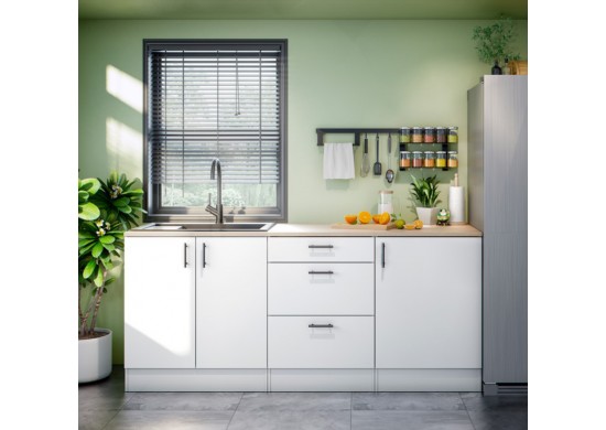 ΚΟΥΖΙΝΑ ΛΕΥΚΗ ΜΕ ΠΑΓΚΟ SONOMA